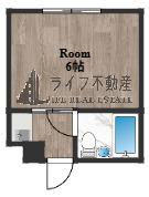 ナバマンション(1K/3階)の間取り写真