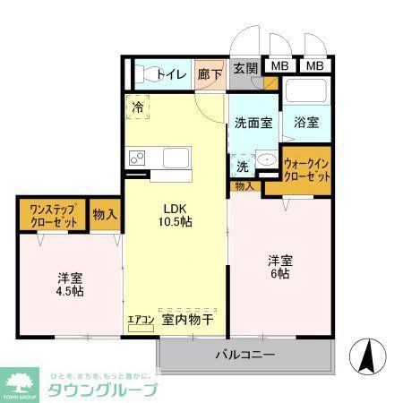 イリオス(2LDK/2階)の間取り写真