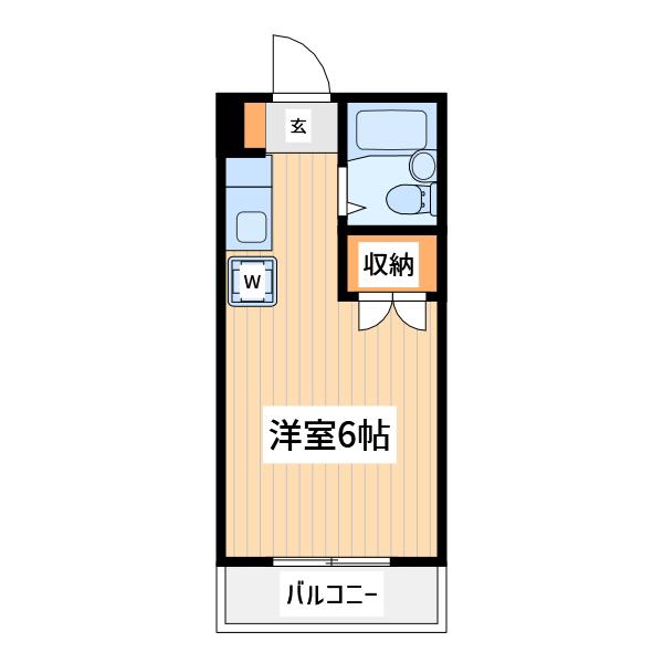 アイカワマンション(ワンルーム/3階)の間取り写真