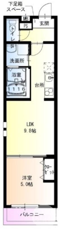 フジパレス堺大浜公園(1LDK/3階)の間取り写真