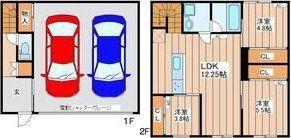 GARAGE VILLA SHIVERS A(3LDK/1階)の間取り写真
