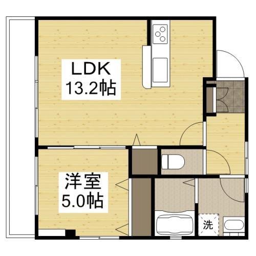 PEARL COURT OHMORI(1LDK/2階)の間取り写真