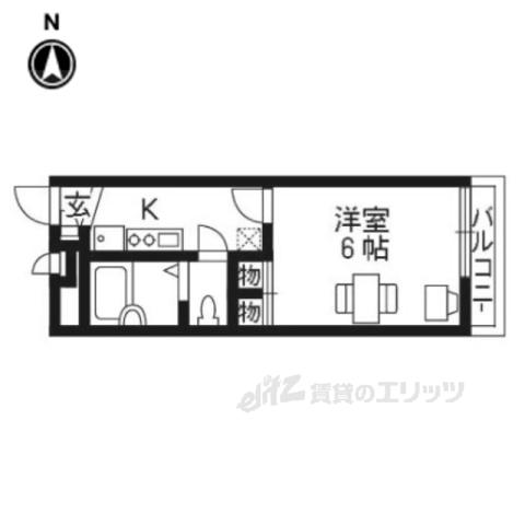 レオパレス堀川(1K/1階)の間取り写真