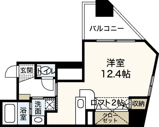 国泰寺Mビル(ワンルーム/4階)の間取り写真