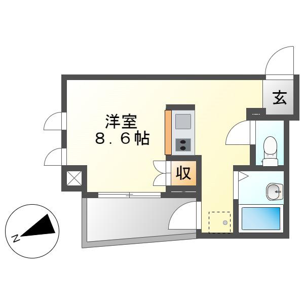グランステージ千種(ワンルーム/7階)の間取り写真