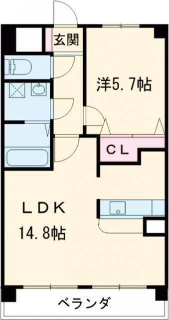 クリアーレ(1LDK/3階)の間取り写真