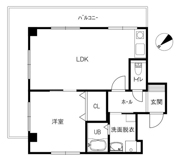 プランドールメゾン(1LDK/2階)の間取り写真