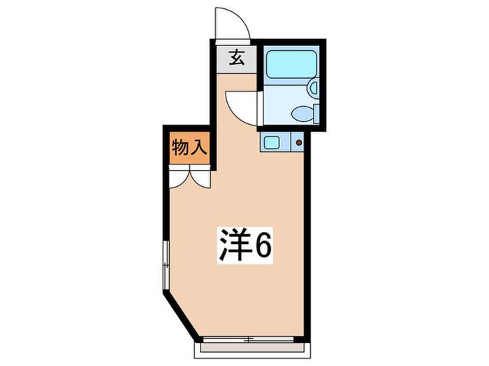 サンテック片倉(ワンルーム/2階)の間取り写真