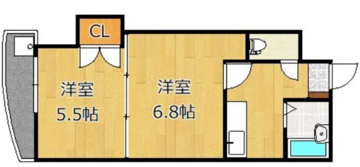 ロイヤルマキシム(2K/3階)の間取り写真