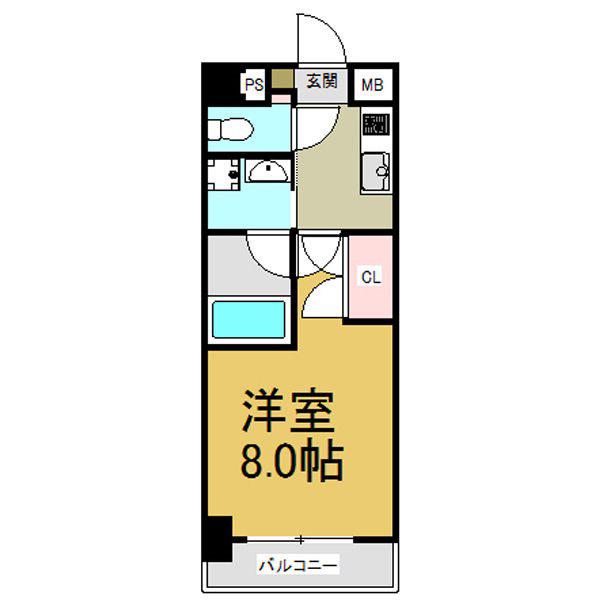 RAFFLE OZONE(1K/3階)の間取り写真