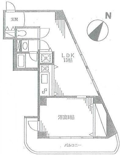 コットンハウス(1LDK/2階)の間取り写真