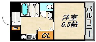 ロイヤル三ツ星II(1K/5階)の間取り写真