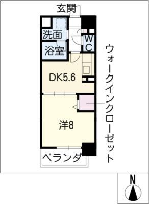 オーラックスホンゴウ(1DK/2階)の間取り写真