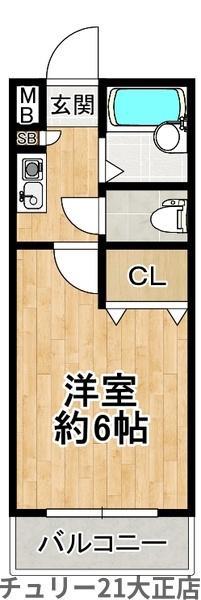 LILAC PART2(ワンルーム/4階)の間取り写真