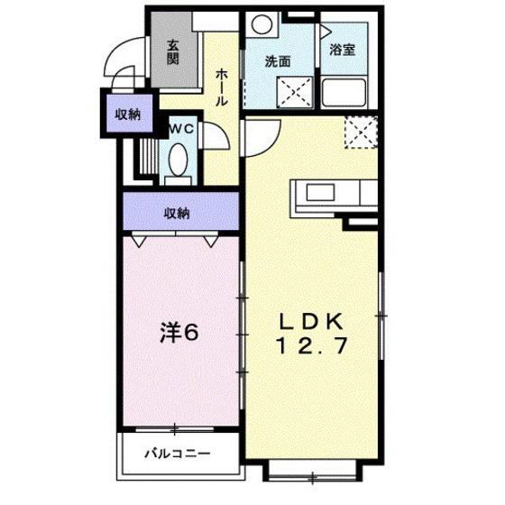 リッシュ リヴィエール(1LDK/3階)の間取り写真