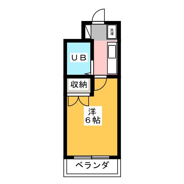 ワイプラザ(1K/1階)の間取り写真
