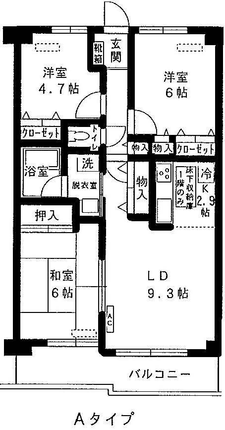 ステラ赤塚(3LDK/5階)の間取り写真