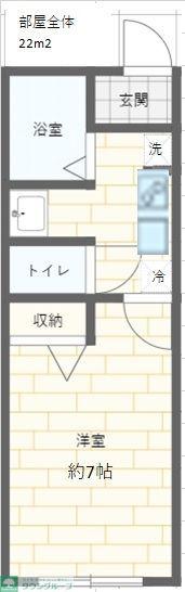 PASEO GRANDE(1K/2階)の間取り写真