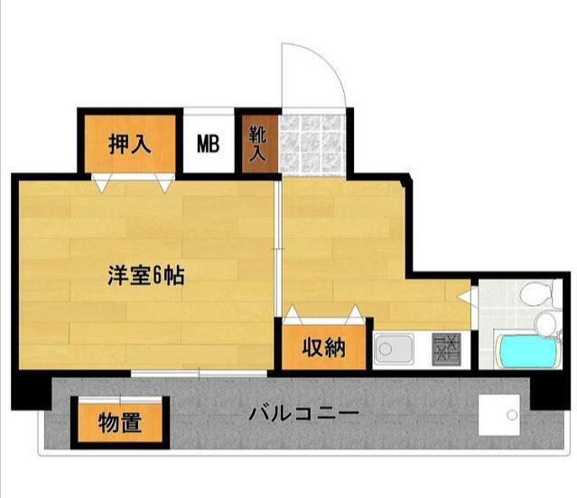 蔵前四ビル(1K/4階)の間取り写真