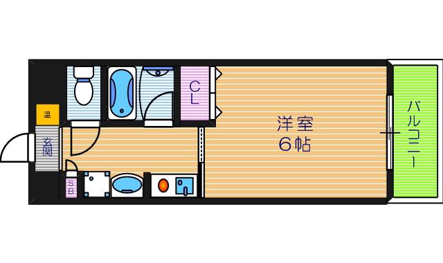 NEXT21(1K/1階)の間取り写真