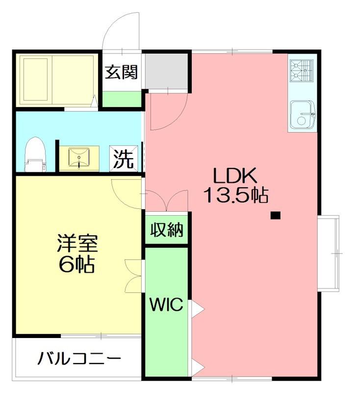 サンハイツICHIKAWA(1LDK/2階)の間取り写真