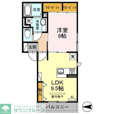 ALFIERI(1LDK/3階)の間取り写真