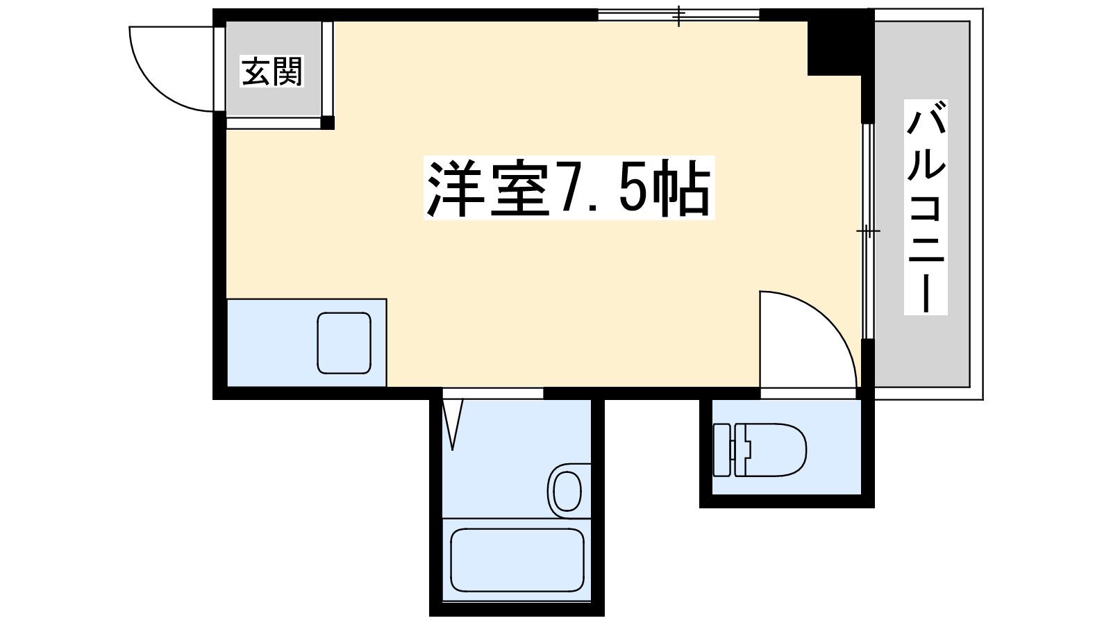 新大阪ハイツ(ワンルーム/4階)の間取り写真