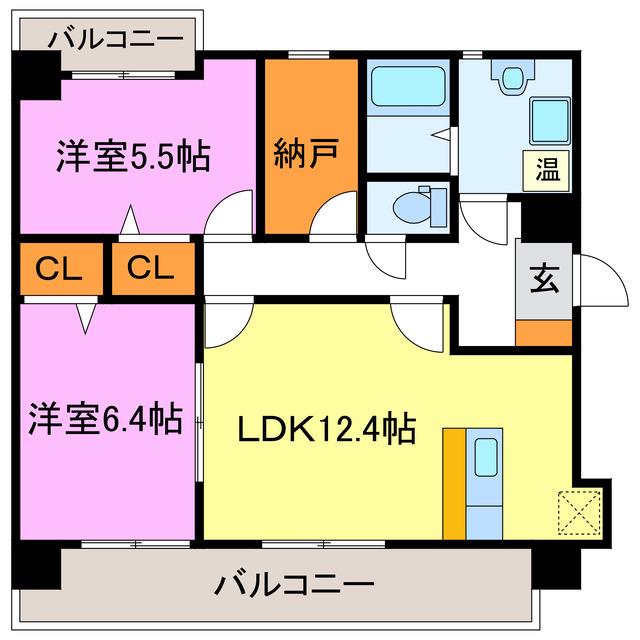 グランコート(2SLDK/5階)の間取り写真