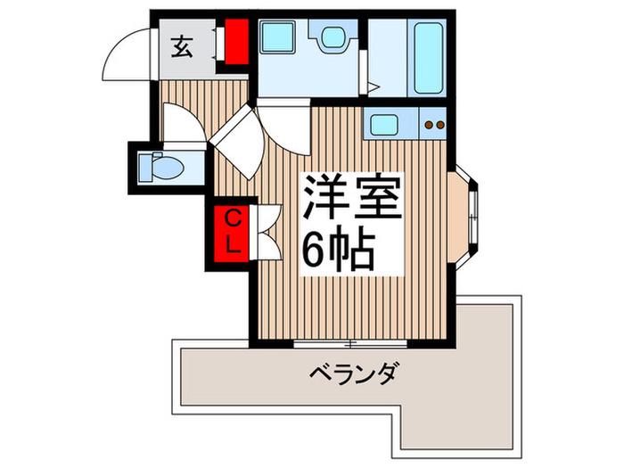 グランベール二号館(ワンルーム/4階)の間取り写真