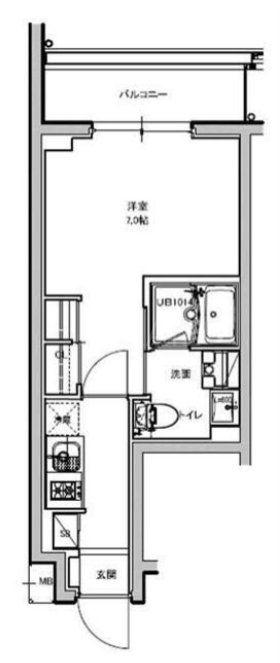 S-RESIDENCE片瀬江ノ島(1K/2階)の間取り写真