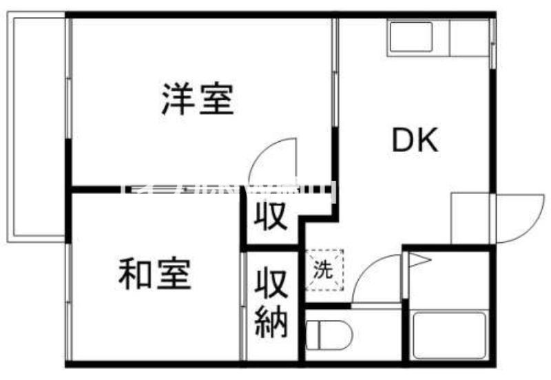 さくらハイツ(2DK/2階)の間取り写真