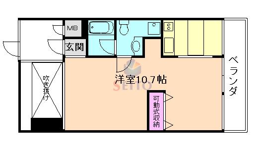 VILLA BIANCA(ワンルーム/2階)の間取り写真