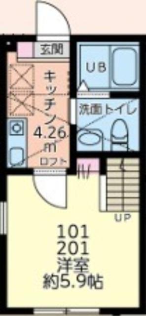 KBCシティヒルズ(1K/2階)の間取り写真