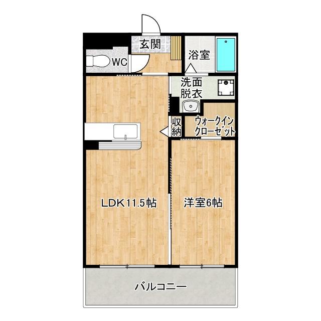 SMILE GARDEN 菊陽(1LDK/2階)の間取り写真