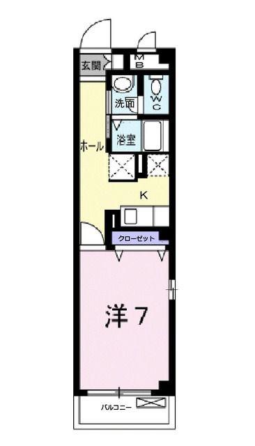 リヴァージュ出来島(1K/3階)の間取り写真