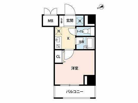 マイナビSTAY東品川(1K/9階)の間取り写真
