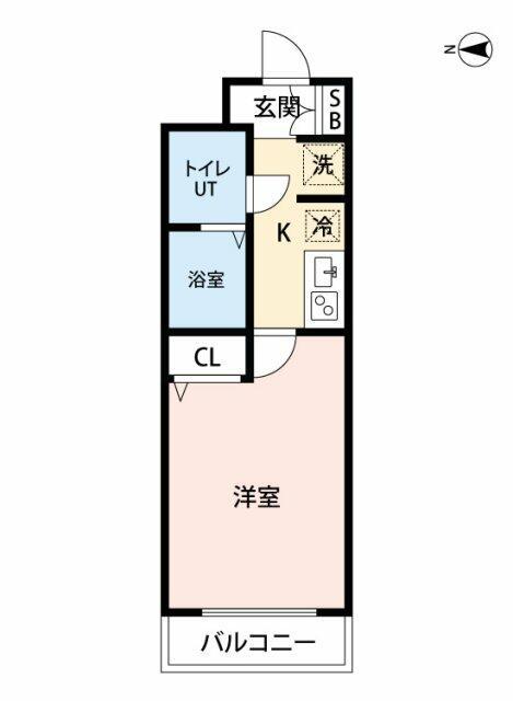 マイナビSTAY品川御殿山(1K/3階)の間取り写真