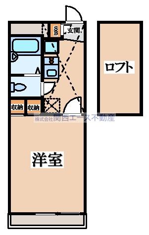 レオパレス東山本(1K/1階)の間取り写真