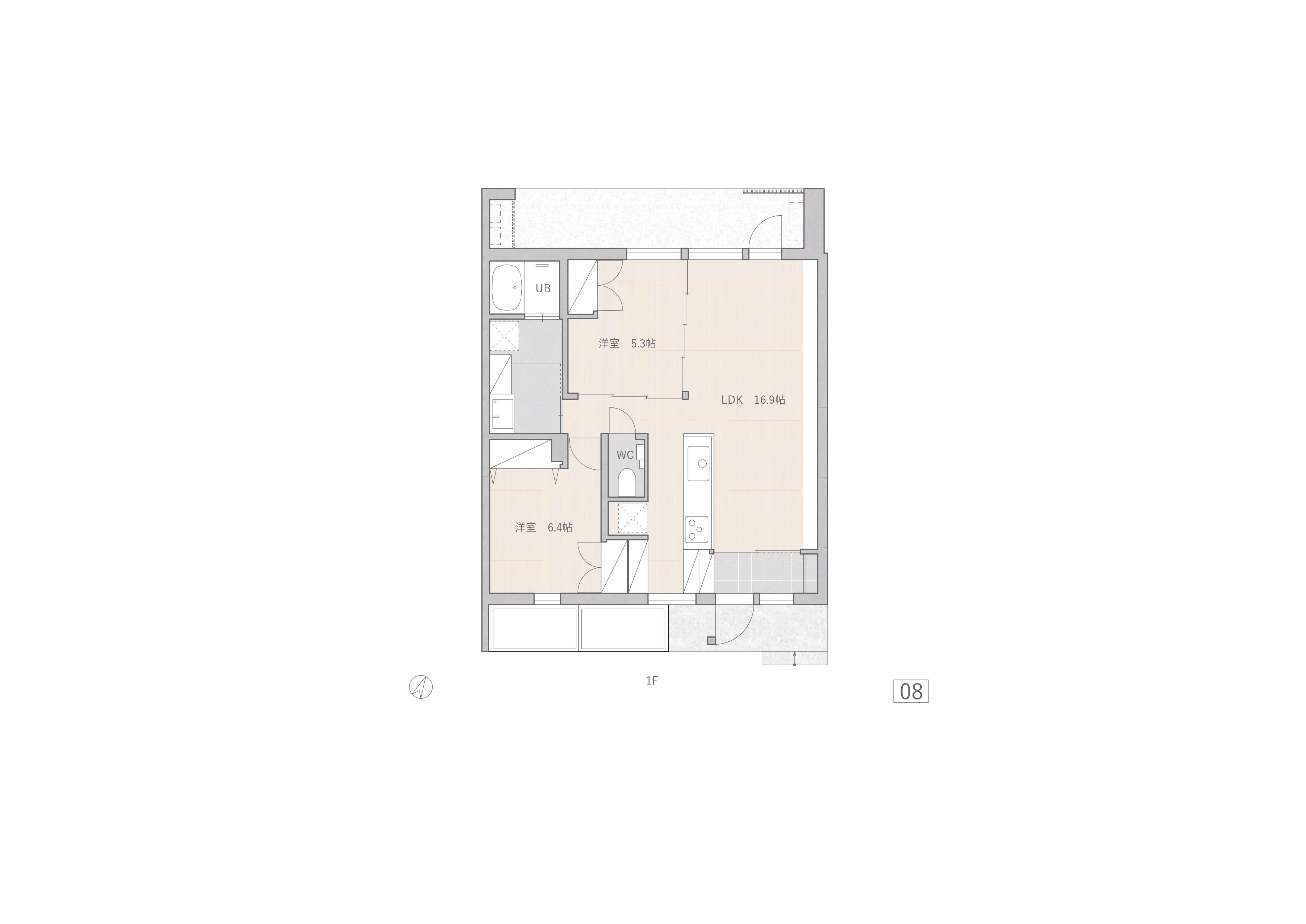 NOLL VILLAGE 2期棟(2LDK/1階)の間取り写真