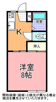 スピティ A棟(1K/1階)の間取り写真