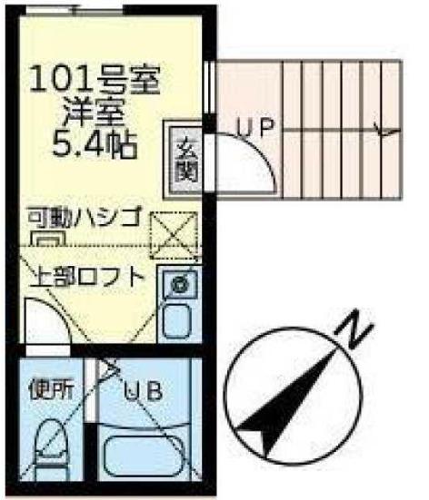 ユナイト黄金町ロザンナの杜(ワンルーム/1階)の間取り写真