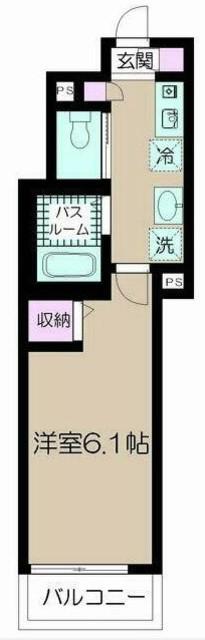 フェリーチェ阿佐ヶ谷VI(1K/3階)の間取り写真