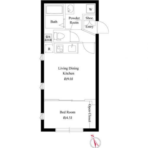 CASA PIAZZA 新小岩(1LDK/3階)の間取り写真