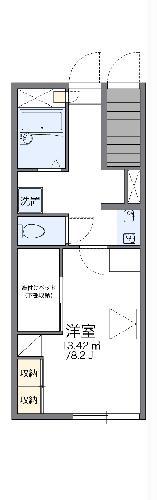 レオパレスエメラルド(1K/1階)の間取り写真