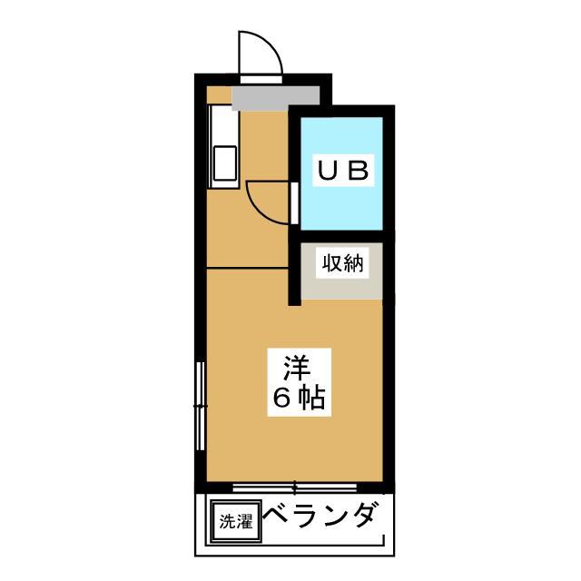 東京メトロ東西線 行徳駅 徒歩9分 4階建 築38年(ワンルーム/1階)の間取り写真