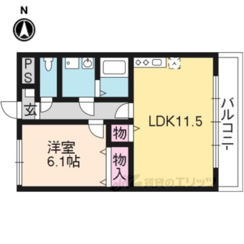ベルヌーブ森神Ⅴ(1LDK/1階)の間取り写真
