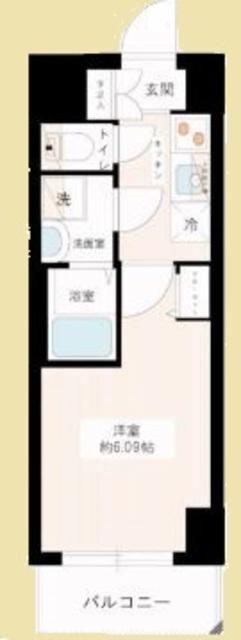 MAXIV八王子DUE(1K/3階)の間取り写真