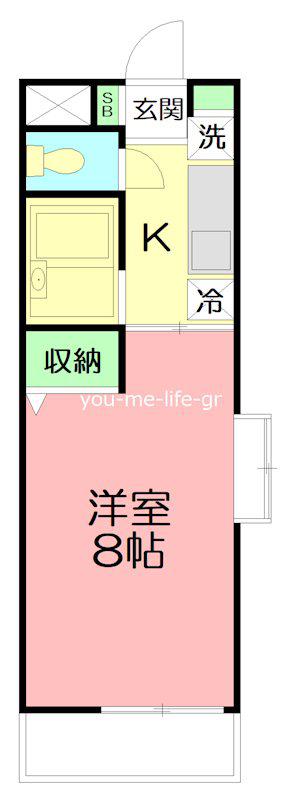 ビオラモエ湘南平(1K/3階)の間取り写真