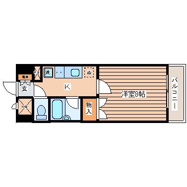 SHヒルズ(1K/3階)の間取り写真
