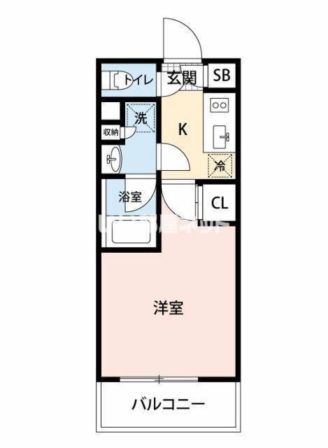 GRAND横濱山下町(1K/12階)の間取り写真